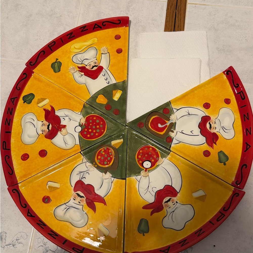 Chef Design Pizza Plate Set